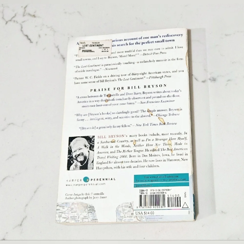 BOGO Bill Bryson The Lost Continent Novel